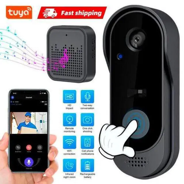 Main image of Wireless WiFi Smart Phone Door Ring Video Doorbell Intercom Security Camera Bell