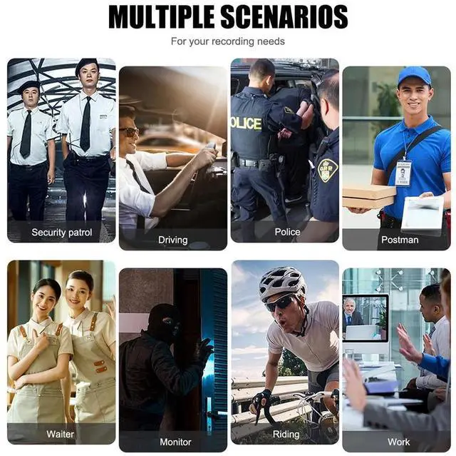 Alt view image 3 of 7 - 20-hour 1080P Camcorder Mini Police Body Camera HD 180° Video DVR IR Night Cam