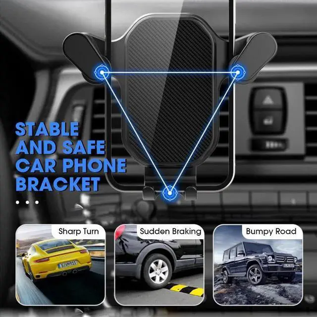 Alt view image 4 of 7 - Universal Gravity Car Holder Mount Air Vent Stand Cradle For Mobile Cell Phone
