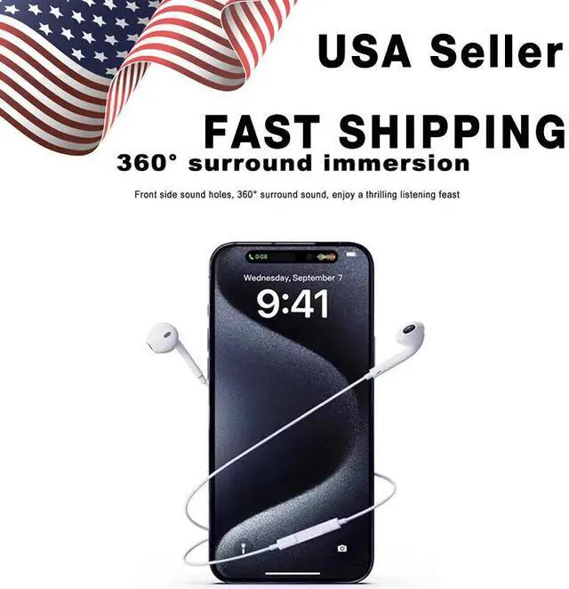 Alt view image 3 of 6 - For iPhone 16 15 Pro Max iPad Pro Wired USB Type-C Stereo Earbuds Headphones