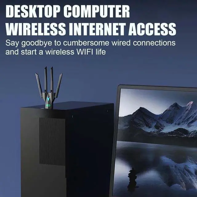 Alt view image 3 of 7 - Wireless WIFI USB 3.0 Adapter 1300Mbps Long Range Dongle Dual Band Network lot