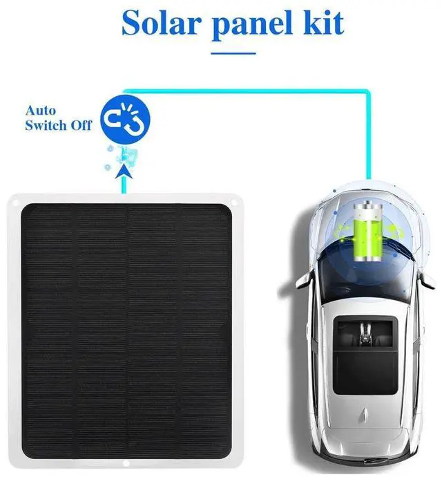 Alt view image 3 of 7 - Solar Panel Kit 12 Volt Trickle Charger Battery Charger Maintenance Boat RV Car
