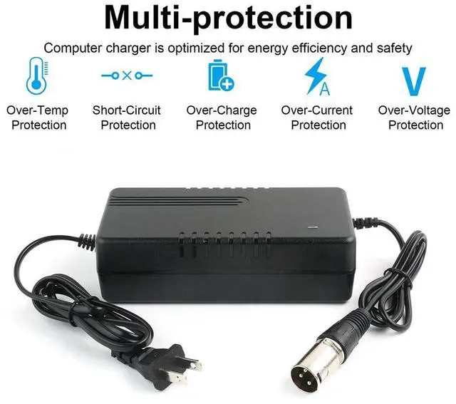 Alt view image 3 of 7 - 24V 5A XLR Battery Charger For Mobility Scooter wheelchair Jazzy Power Chair US