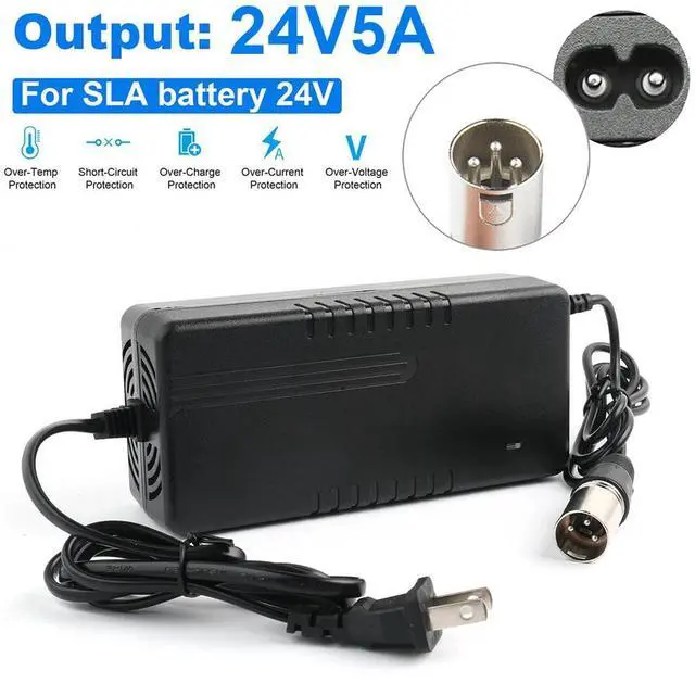 Alt view image 2 of 7 - 24V 5A XLR Battery Charger For Mobility Scooter wheelchair Jazzy Power Chair US