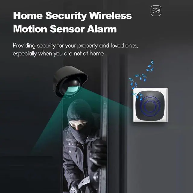 Alt view image 4 of 7 - 656ft Long Range Wireless Driveway Alarm Weatherproof Outdoor Motion Sensor