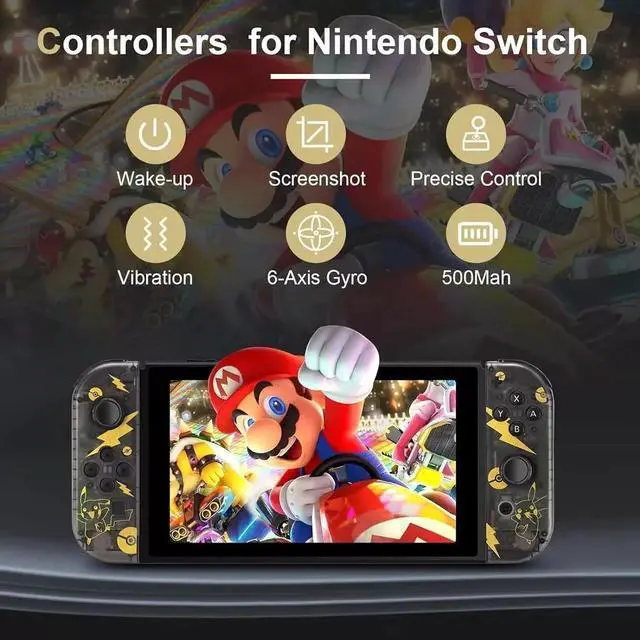 Alt view image 2 of 7 - For Nintendo Switch Joy Con L & R Bluetooth Wireless Gamepad Controller no strap