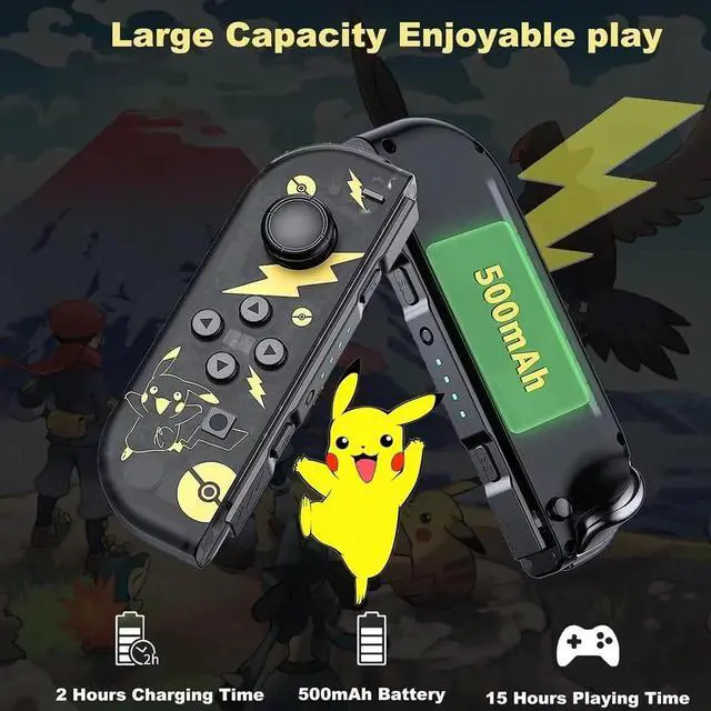 Alt view image 4 of 7 - For Nintendo Switch Joy Con L & R Bluetooth Wireless Gamepad Controller no strap