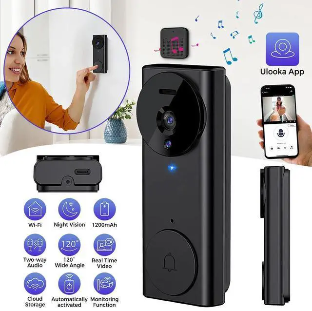 Main image of Smart Wireless WiFi Doorbell Intercom Video Camera Door Ring Bell Chime Security
