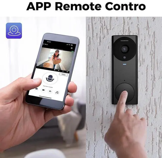 Alt view image 6 of 7 - Smart Wireless WiFi Doorbell Intercom Video Camera Door Ring Bell Chime Security