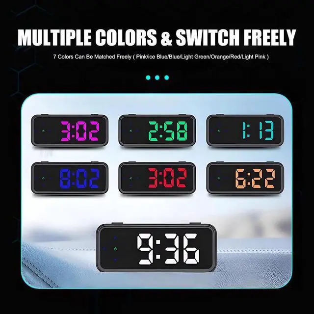 Alt view image 5 of 7 - New Universal Mini LED Digital Speedometer GPS Car HUD Head Up Display MPH/KMH