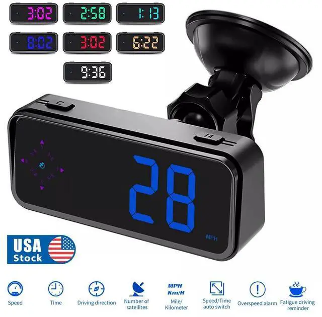 Main image of New Universal Mini LED Digital Speedometer GPS Car HUD Head Up Display MPH/KMH