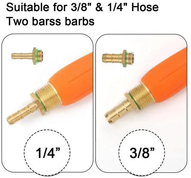 Alt view image 6 of 7 - 29'' Sprayer Wand Replacement, 3/8" Brass Barb Universal Stainless Sprayer Wand