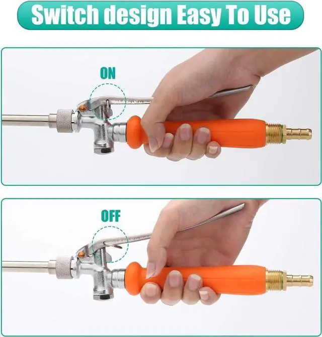 Alt view image 3 of 7 - 29'' Sprayer Wand Replacement, 3/8" Brass Barb Universal Stainless Sprayer Wand