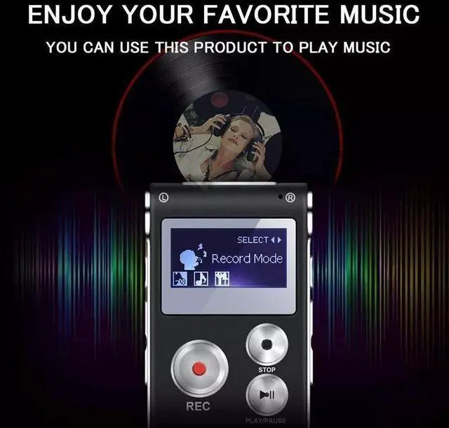 Alt view image 3 of 7 - Digital Voice Recorder Mini Dictaphone Audio Sound Recorder Small Spy Lecture US