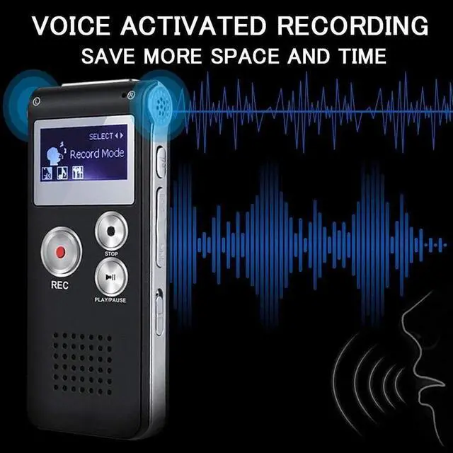Alt view image 5 of 7 - Digital Voice Recorder Mini Dictaphone Audio Sound Recorder Small Spy Lecture US