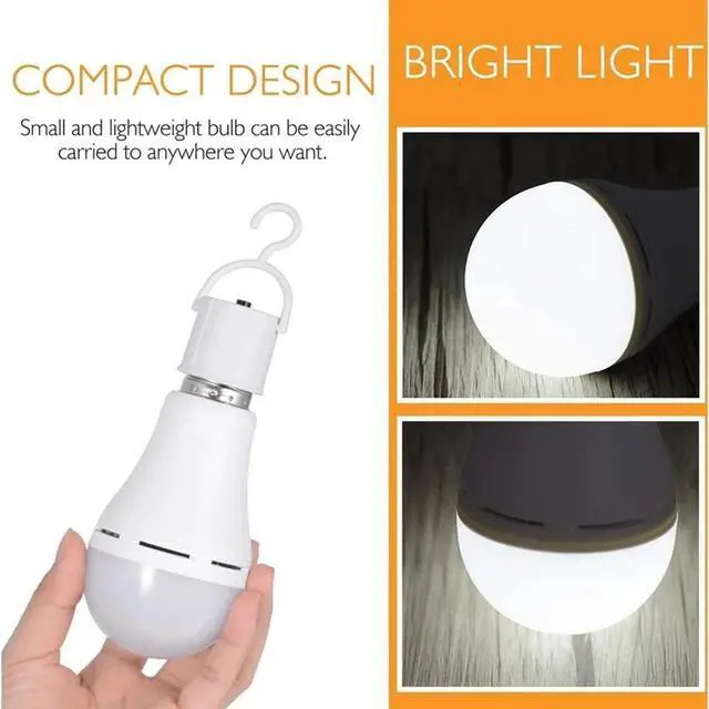 Alt view image 6 of 7 - 4PCS LED Rechargeable Emergency Light Bulb 12w Equivalent 1200mAh Battery Backup