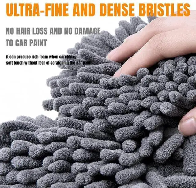 Alt view image 4 of 7 - 360° Rotation Head Microfiber Car Wash Brush Cleaning Mop Auto Truck Long Handle