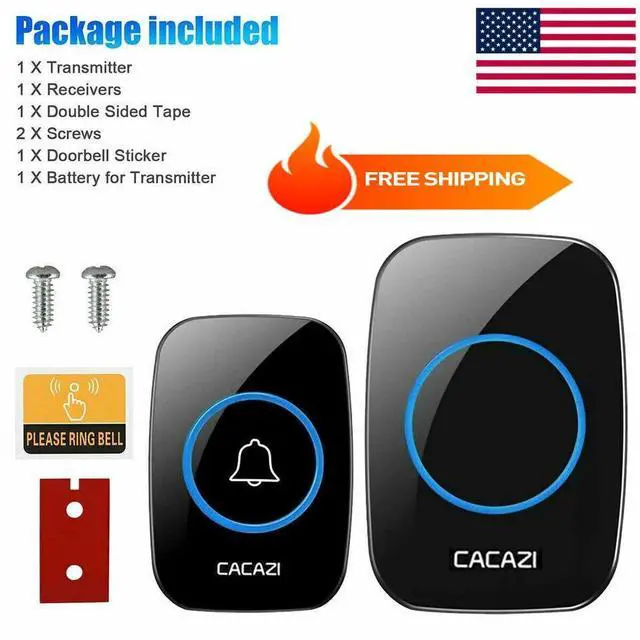 Alt view image 6 of 7 - Wireless Doorbell Chime Waterproof Plugin Receiver Adjustable Volume 1000FT Kit