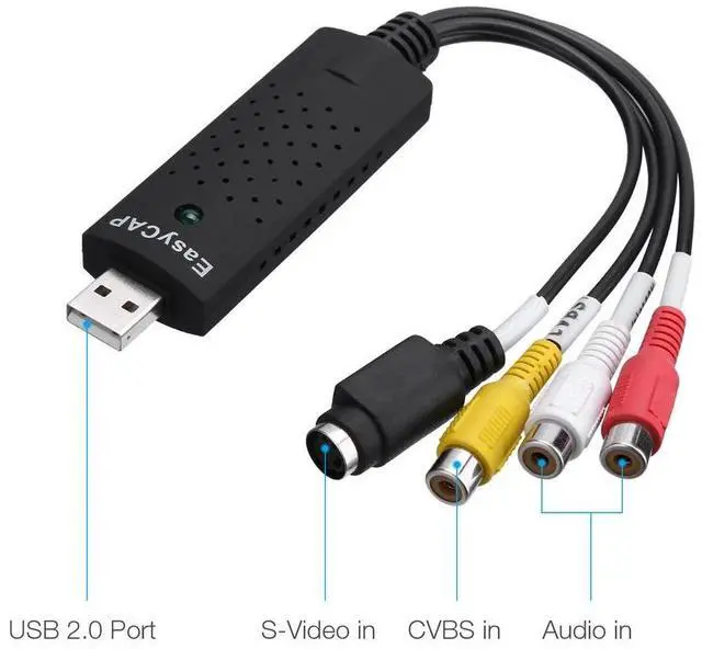 Alt view image 4 of 7 - Audio Card USB 2.0 Video VHS to DVD VCR PC HDD Converter Adapter Digital Capture