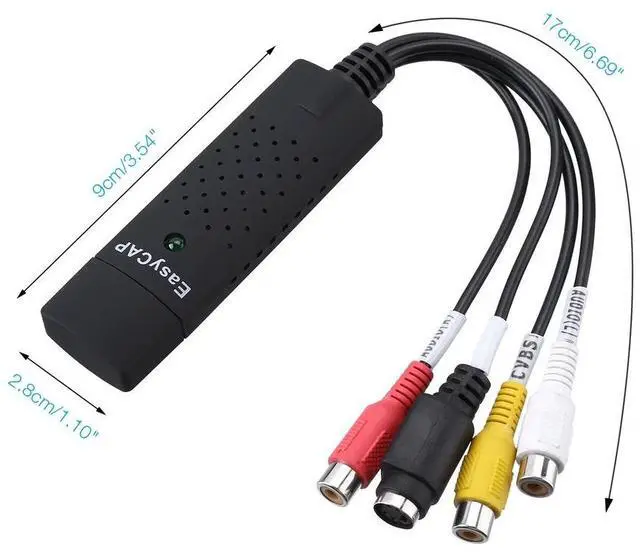 Alt view image 5 of 7 - Audio Card USB 2.0 Video VHS to DVD VCR PC HDD Converter Adapter Digital Capture