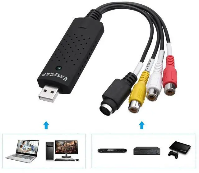 Alt view image 6 of 7 - Audio Card USB 2.0 Video VHS to DVD VCR PC HDD Converter Adapter Digital Capture