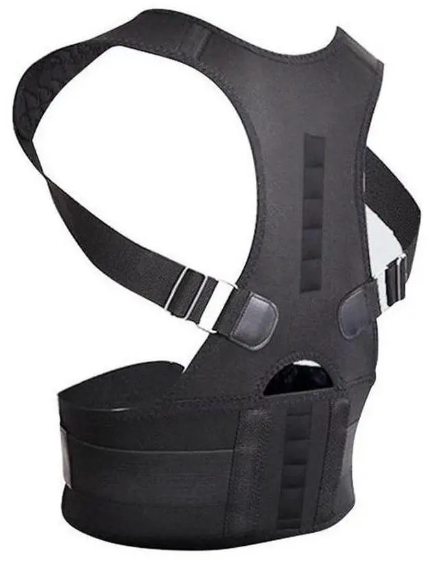 Alt view image 4 of 7 - Posture Corrector Support Magnetic Back Shoulder Brace Belt Band For Men Women XL Fits Waist Size: 35.4-40.1