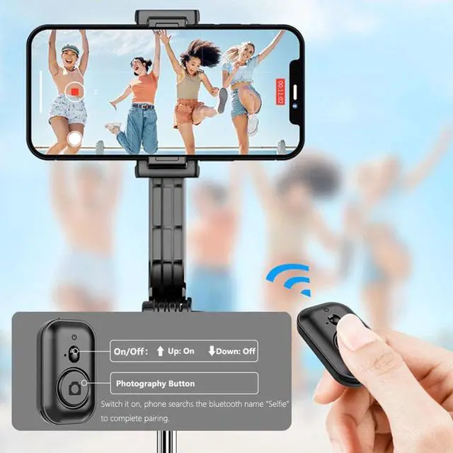 Alt view image 4 of 7 - Selfie Stick Tripod with Bluetooth Remote Portable for iPhone / Android Phones