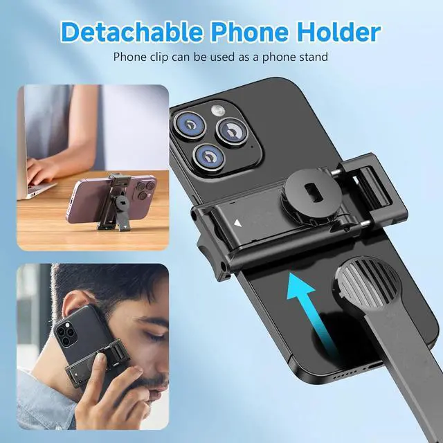 Alt view image 2 of 7 - Selfie Stick Tripod with Bluetooth Remote Portable for iPhone / Android Phones
