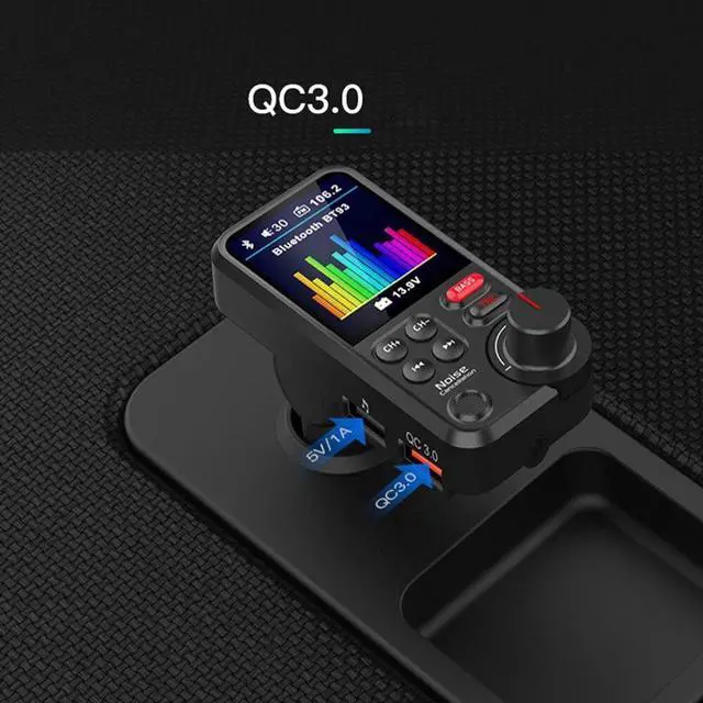 Alt view image 3 of 7 - Bluetooth Wireless FM Transmitter Car MP3 Player Radio Adapter Kit USB Charger