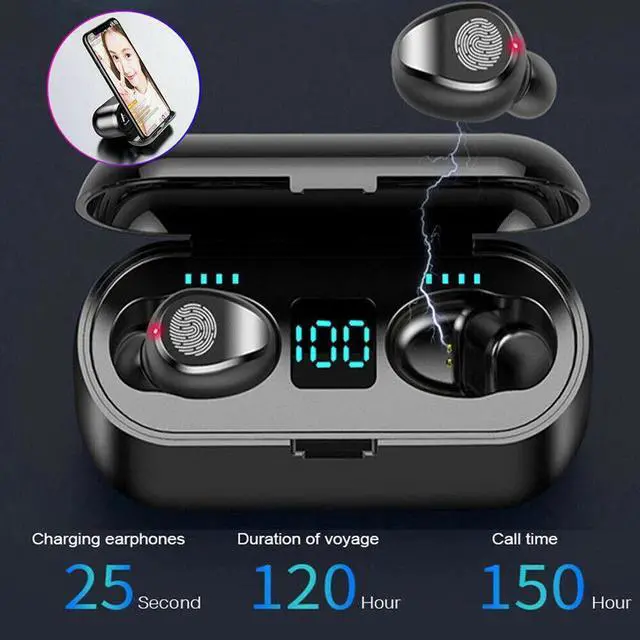 Alt view image 3 of 7 - Wireless Bluetooth 5.0 Earphones Headset In-Ear Headphones With Charging Case