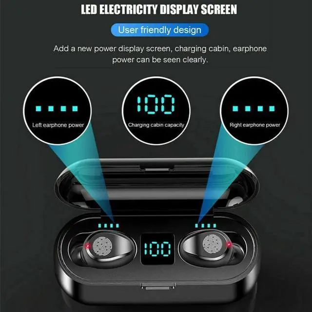 Alt view image 2 of 7 - Wireless Bluetooth 5.0 Earphones Headset In-Ear Headphones With Charging Case