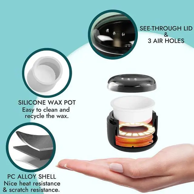 Alt view image 4 of 7 - Nose Wax Kit Hair Waxing Kit w/ Beans Ear Body Hair Removal Men Women Painless