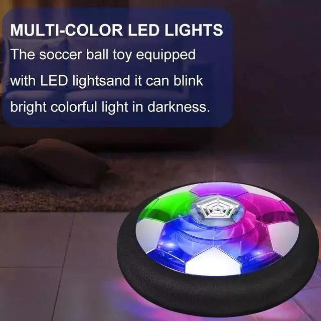 Alt view image 7 of 7 - Hover Soccer Ball Rechargeable Floating with Led Lights Indoor Air Football Game