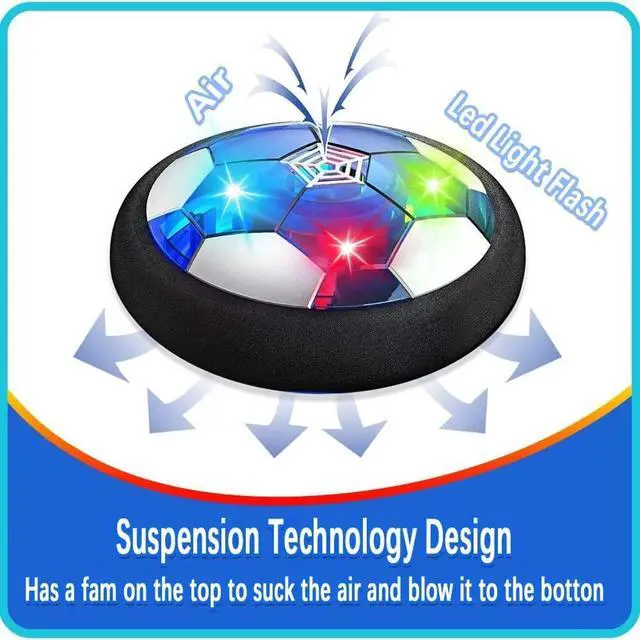 Alt view image 2 of 7 - Hover Soccer Ball Rechargeable Floating with Led Lights Indoor Air Football Game