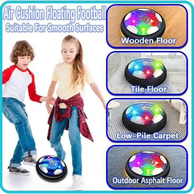 Alt view image 5 of 7 - Hover Soccer Ball Rechargeable Floating with Led Lights Indoor Air Football Game