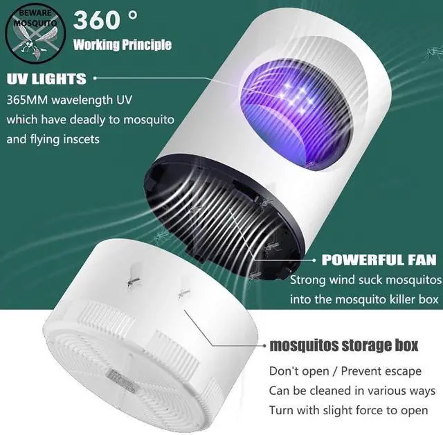 Alt view image 4 of 7 - Electric Mosquito Insect Killer Zapper LED Light Lamp Fly Bug Trap Pest Control