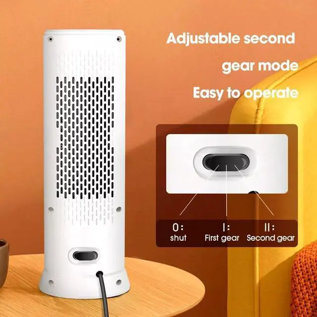 Alt view image 4 of 7 - Electric Space Heater 1000W PTC Ceramic Fast Heater Hot Air Fan Portable Indoor