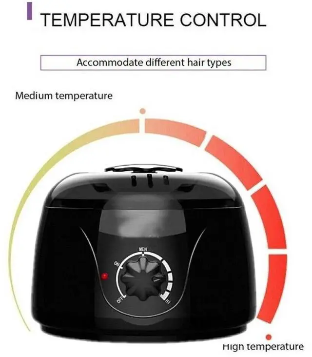 Alt view image 4 of 7 - Waxing Kit Wax Heater Warmer Machine Depilatory Wax Bean Stick Body Hair Removal