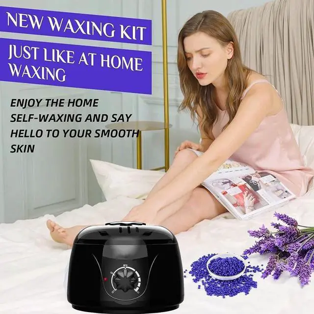 Alt view image 6 of 7 - Waxing Kit Wax Heater Warmer Machine Depilatory Wax Bean Stick Body Hair Removal