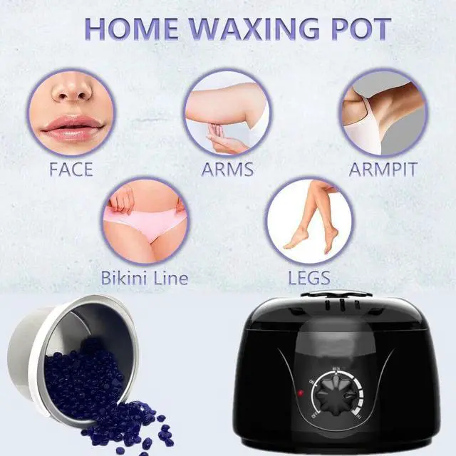 Alt view image 3 of 7 - Waxing Kit Wax Heater Warmer Machine Depilatory Wax Bean Stick Body Hair Removal