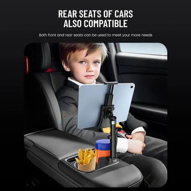 Alt view image 7 of 7 - Car Cup Holder Phone Mount Universal Auto Cell Phone Tablet Stand & Drink Expand