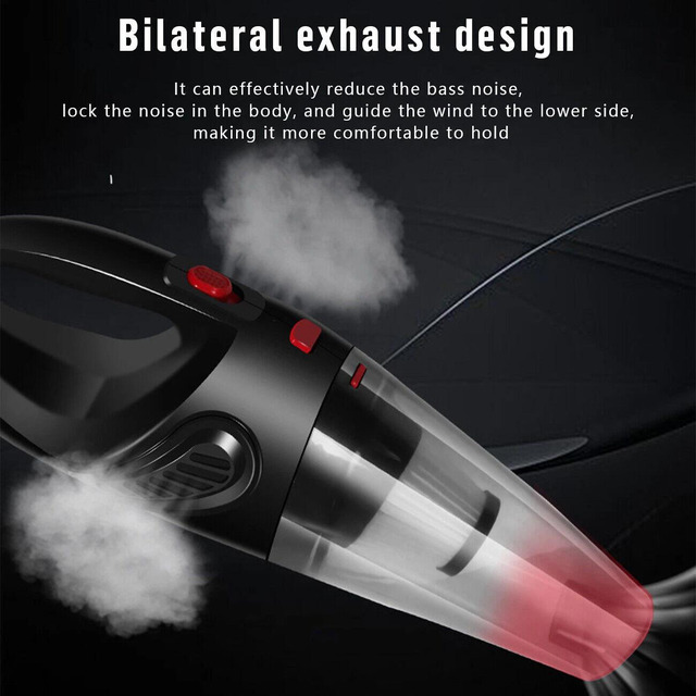 6KPa Cordless Handheld Vacuum Cleaner – 120W, 30-Min Runtime, Wet/Dry, Rechargeable – For Car, Home, Office – Black
