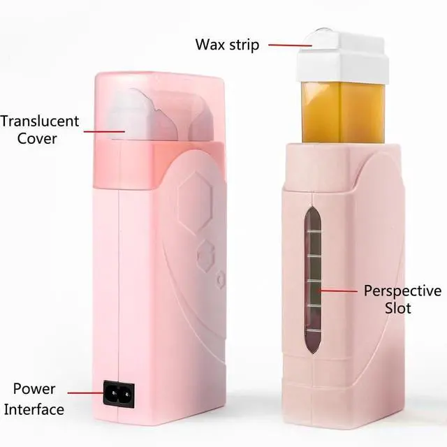 Alt view image 3 of 7 - Roll On Wax kit Waxing Warmer Wax Roller Hair Removal Body Face Leg Soft Heater