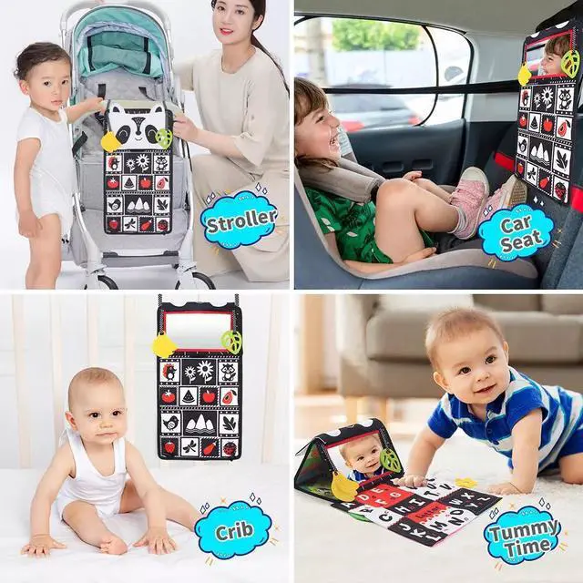 Alt view image 2 of 7 - Tummy Time Baby Mirror Infant Toys Newborn Toy Brain Development with Cloth Book