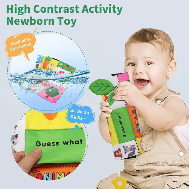 Alt view image 5 of 7 - Tummy Time Baby Mirror Infant Toys Newborn Toy Brain Development with Cloth Book