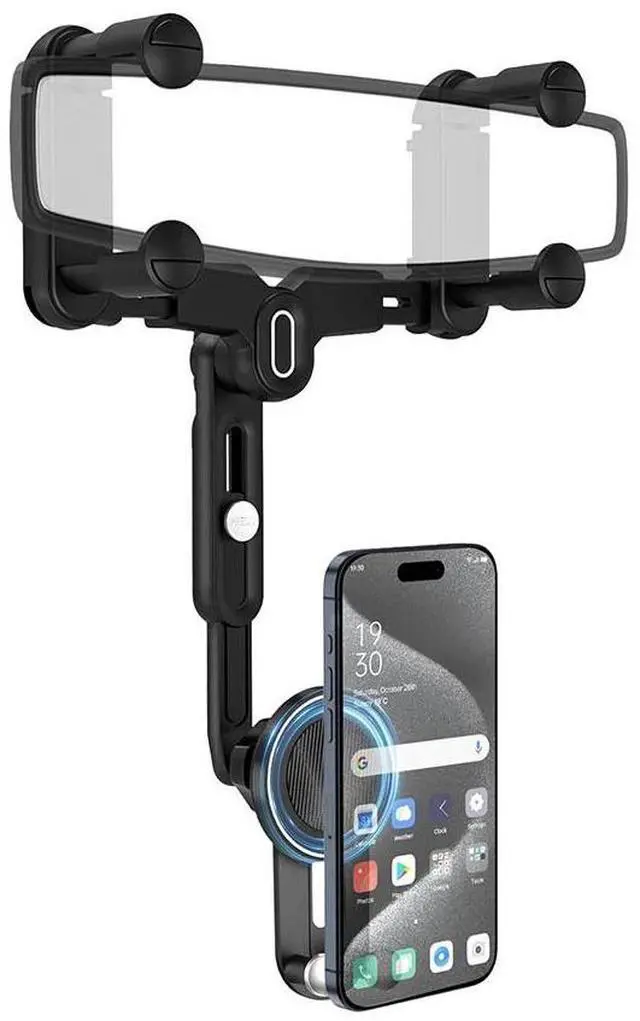 Main image of For Magsafe Car Mount Rear View Mirror 360° Magnetic Phone Holder For iPhone