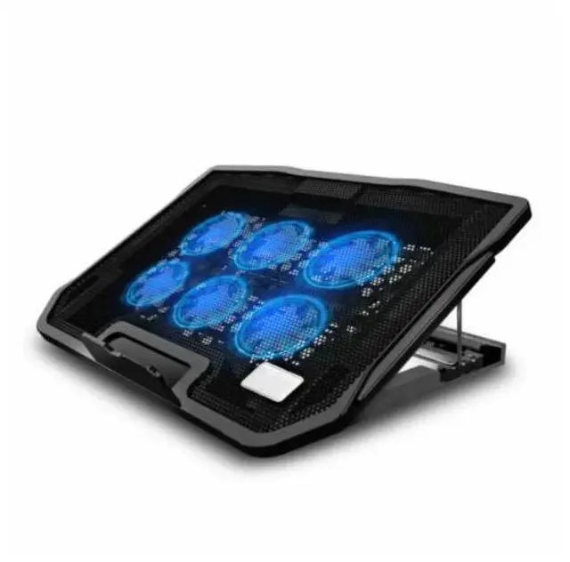 Alt view image 4 of 7 - Gaming Laptop Slim Cooling Pad Stand Dual USB Fan Cooler 6 Fans for Notebook PC