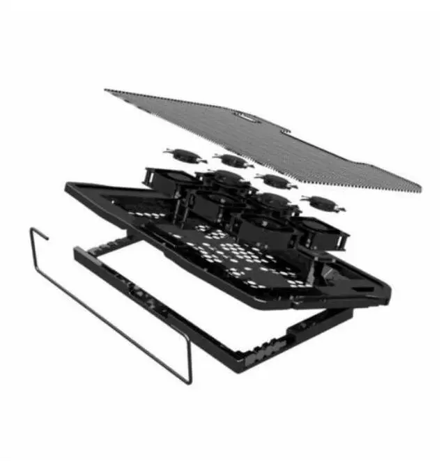 Alt view image 5 of 7 - Gaming Laptop Slim Cooling Pad Stand Dual USB Fan Cooler 6 Fans for Notebook PC