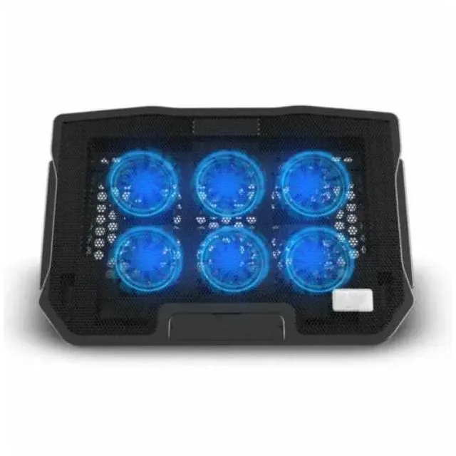 Alt view image 3 of 7 - Gaming Laptop Slim Cooling Pad Stand Dual USB Fan Cooler 6 Fans for Notebook PC