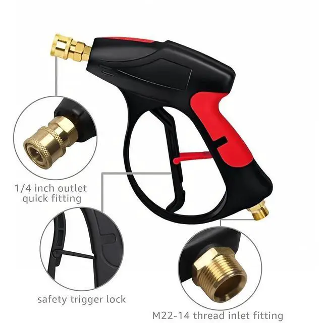 Alt view image 4 of 7 - Foam Cannon Bottle 1/4"Quick Connect Snow Gun Lance Sprayer Pressure Washer Hose